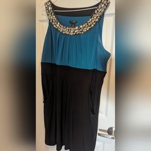 Real and black dress with gems